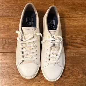 Cole Haan Women's White Leather Low-Top Sneakers